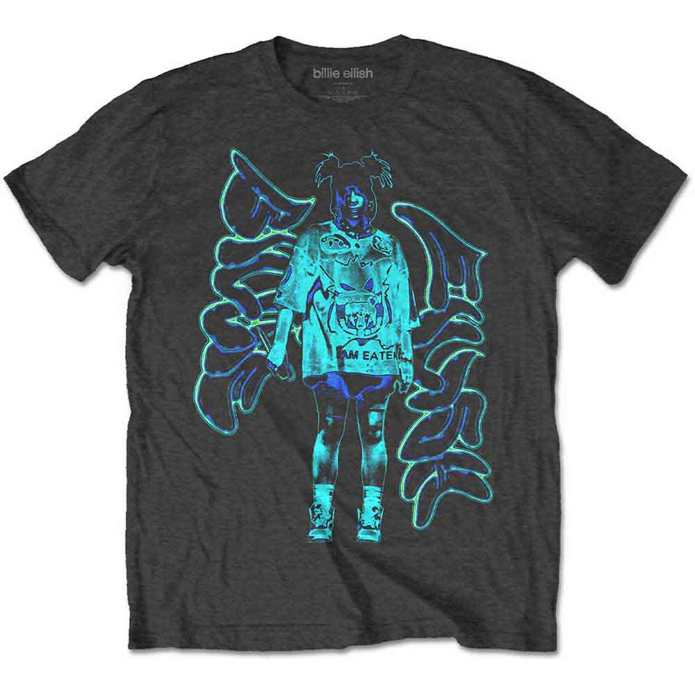 Billie Eilish Neon Graffiti Logo Grey