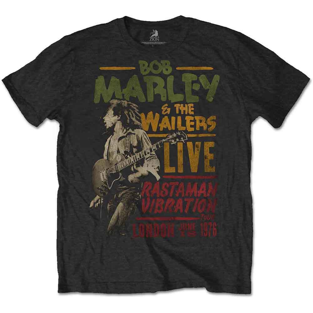 Bob Marley Rastaman Vibration Tour 1976 Black