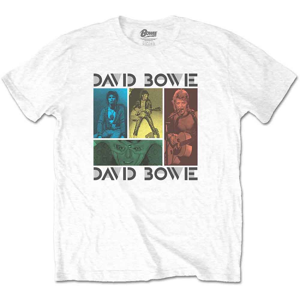 David Bowie Mick Rock Photo Collage White