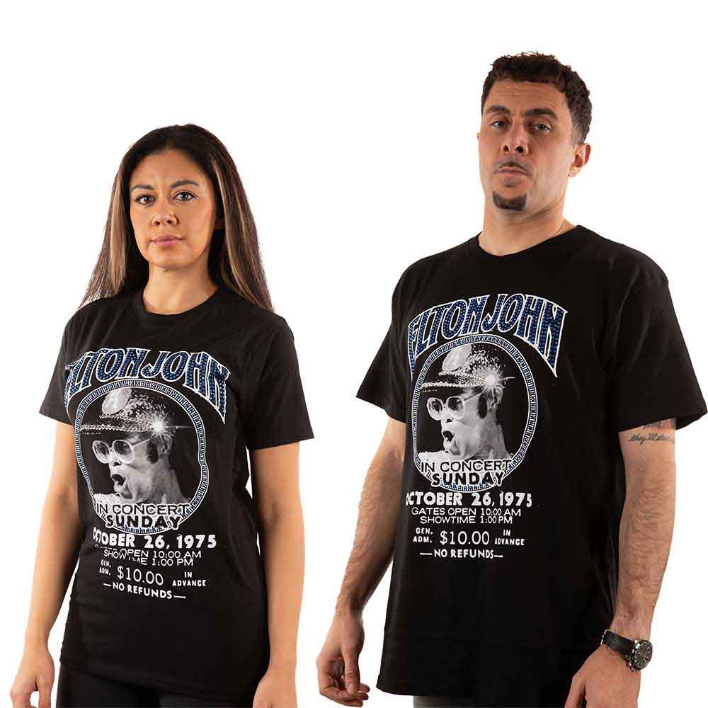 Elton John In Concert Black