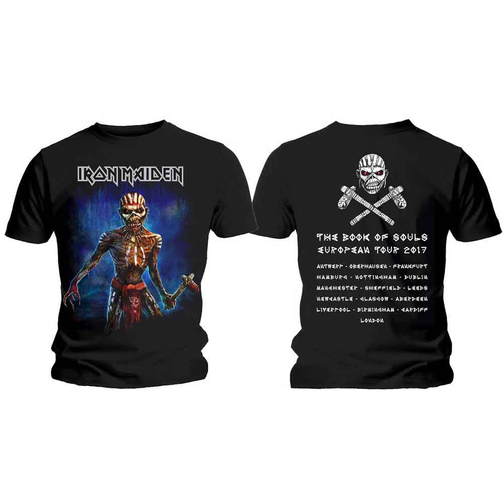 Iron Maiden Axe Eddie Book of Souls European Tour V.2 Black