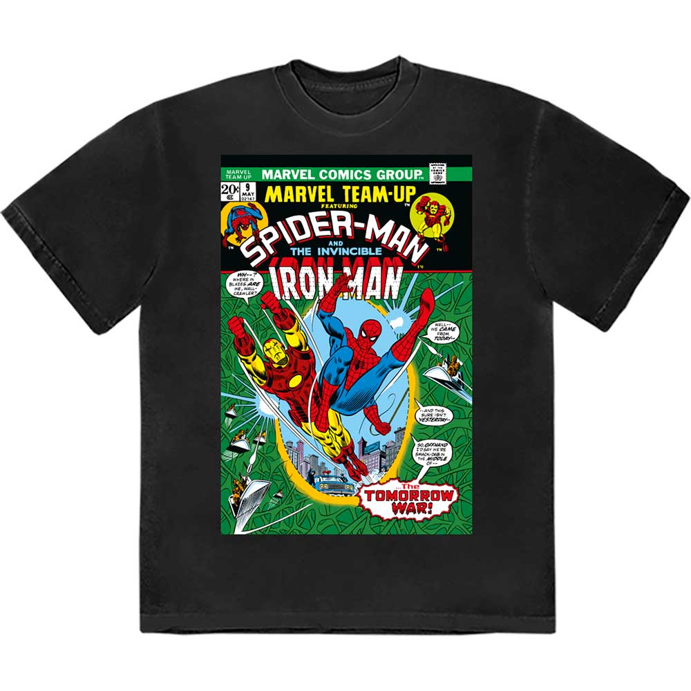 Marvel Comics Spiderman & Iron Man Comic Cover Black