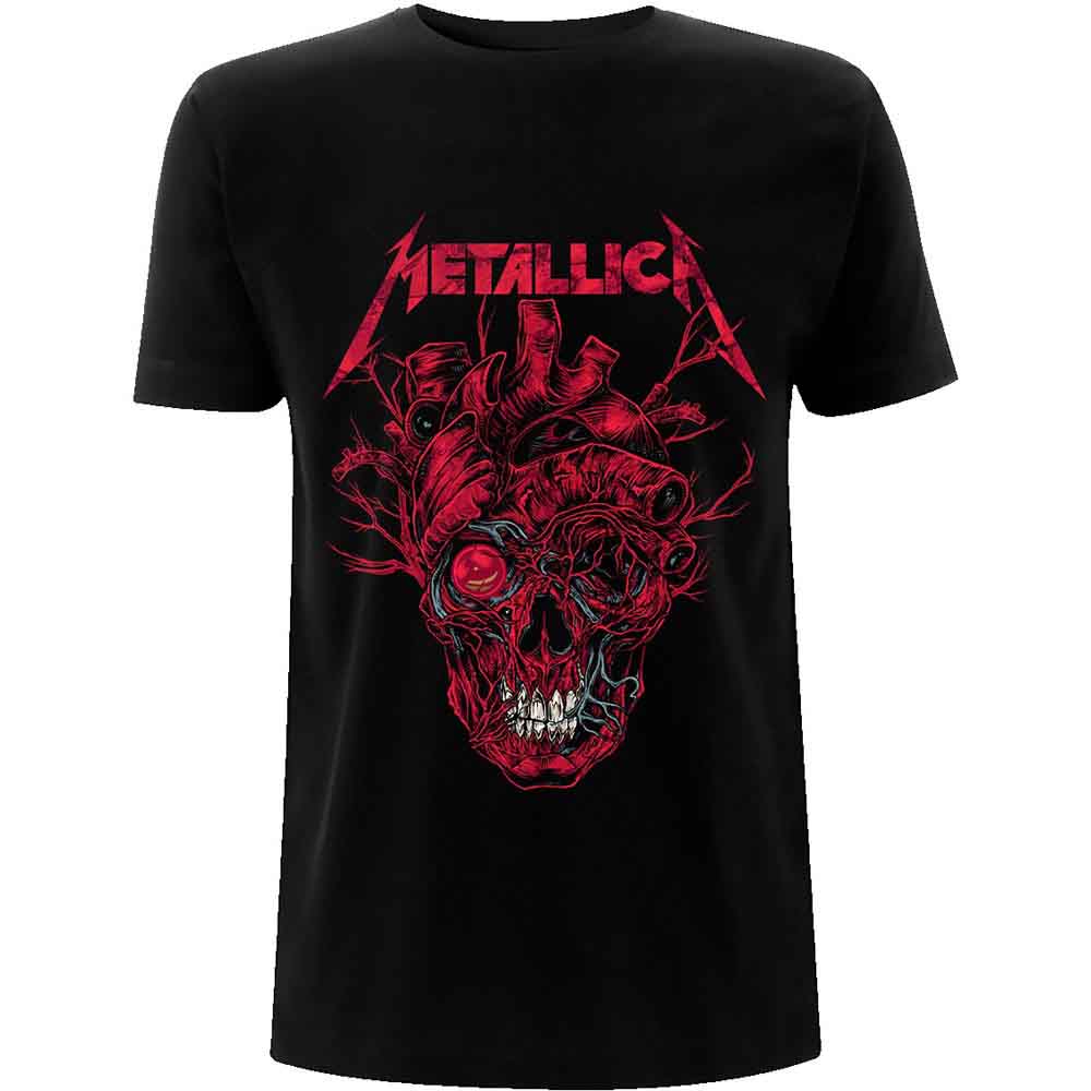 Metallica Heart Skull Black