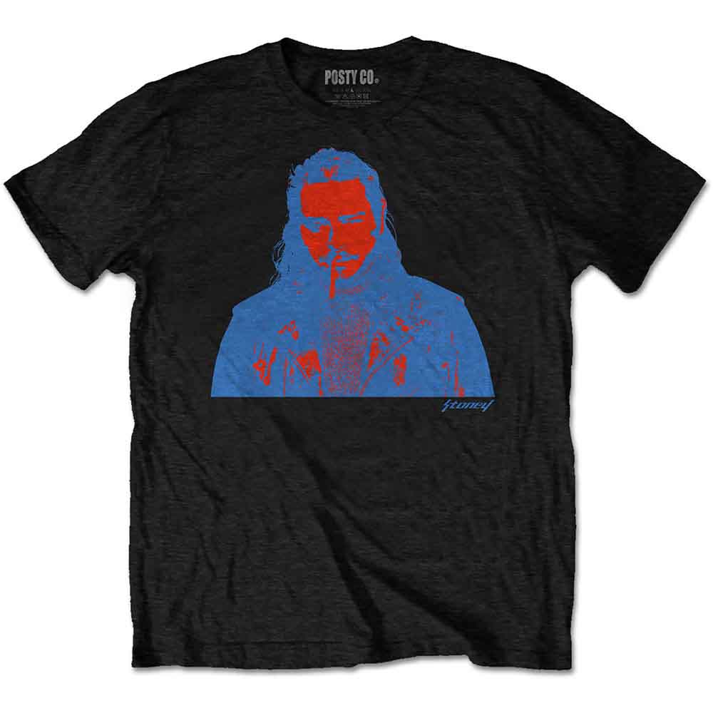 Post Malone Red & Blue Photo Black