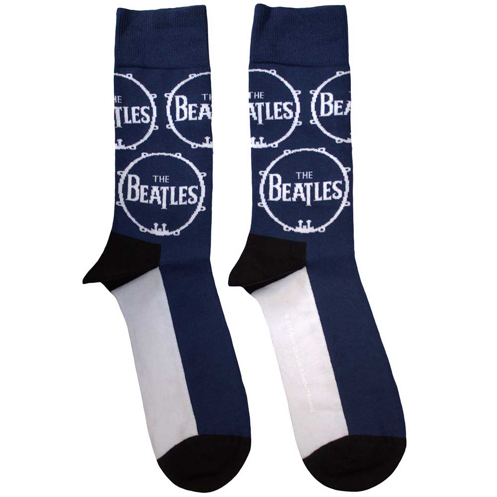 The Beatles Drum Logo Repeat Blue