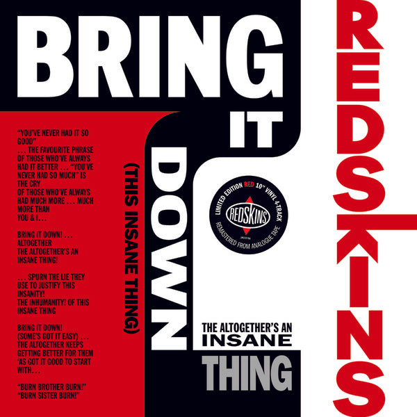 THE REDSKINS Bring It Down (This Insane Thing)