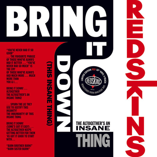 THE REDSKINS Bring It Down (This Insane Thing)