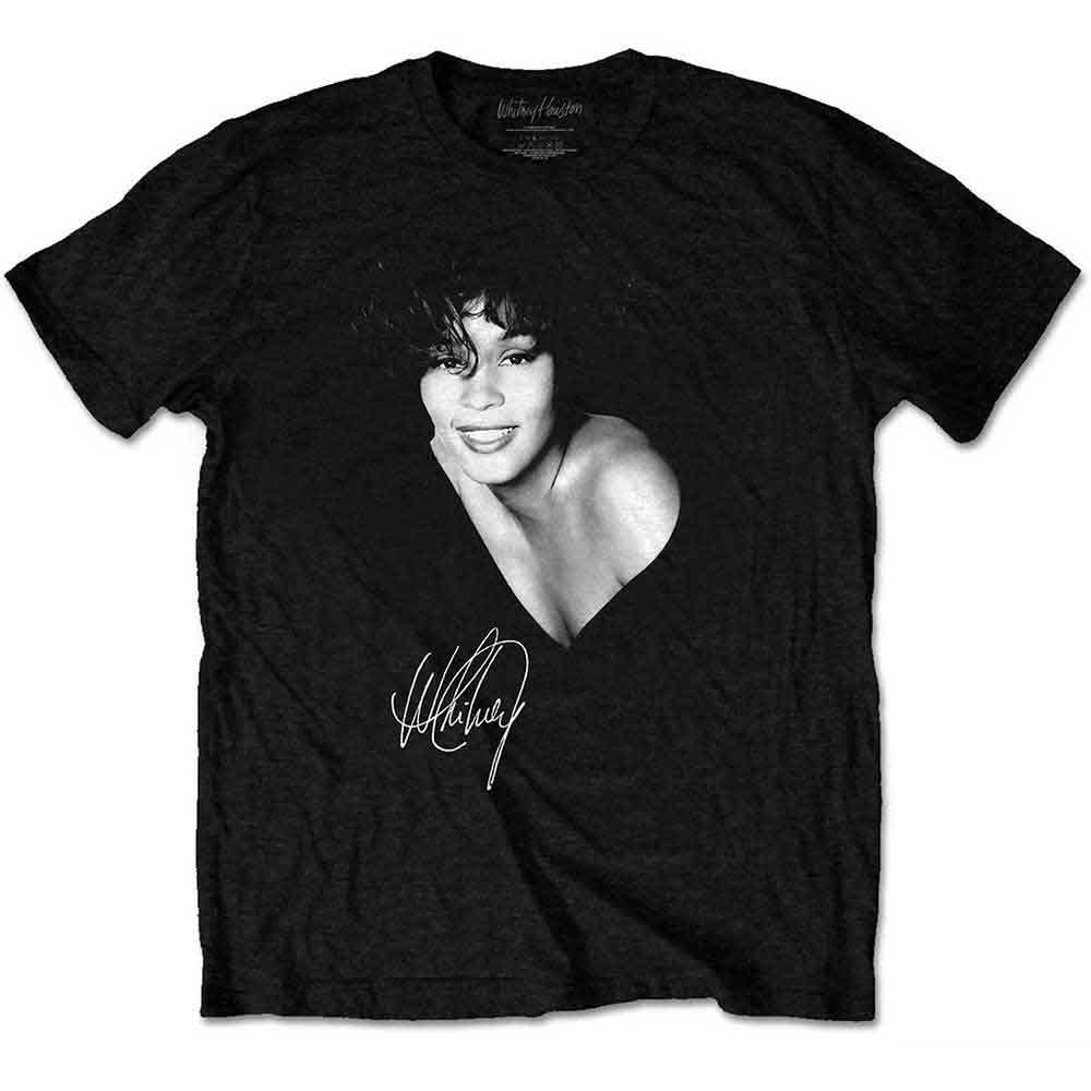 Whitney Houston B&W Photo Black
