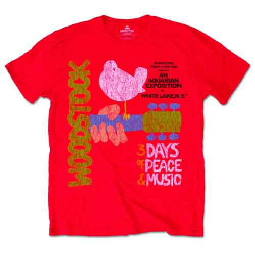 Woodstock Classic Vintage Poster Red