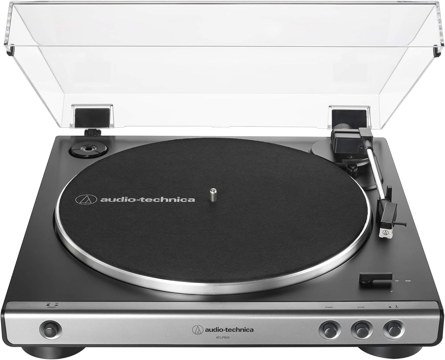 Audio-Technica AT-LP60X Fully Automatic Belt-Drive Stereo Turntable (Gunmetal Black)