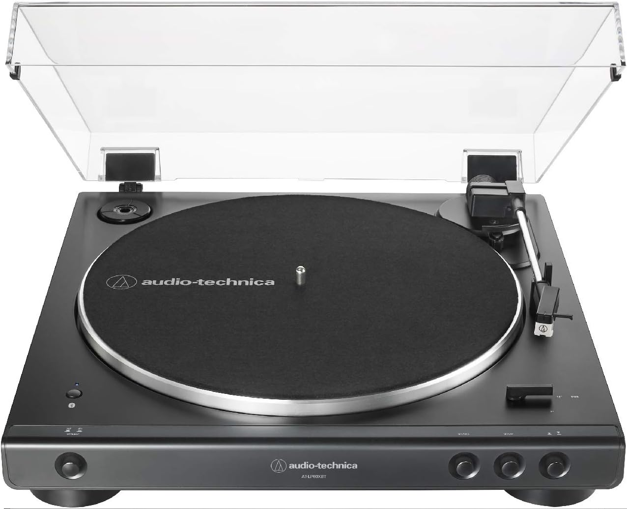 Audio-Technica AT-LP60XBT-BK Fully Automatic Belt-Drive Stereo Turntable, Black