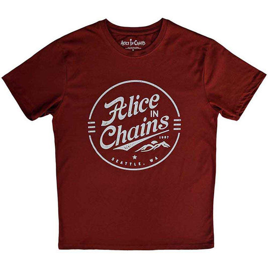 Alice In Chains Circle Emblem Red