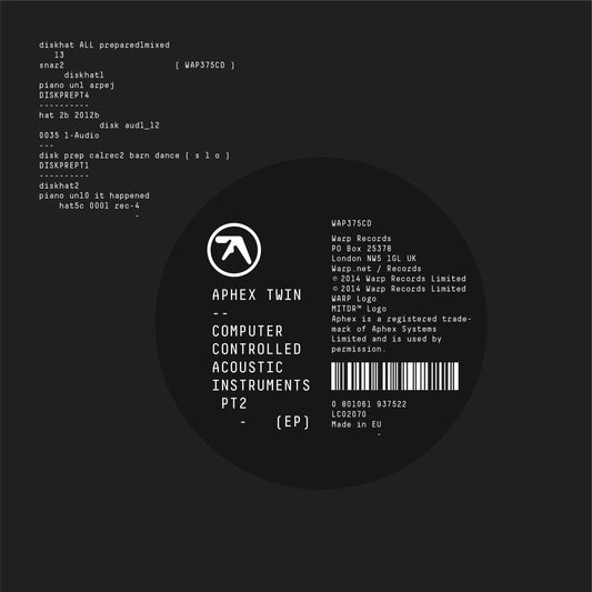 Aphex Twin Computer Controlled Acoustic Instruments pt 2 EP