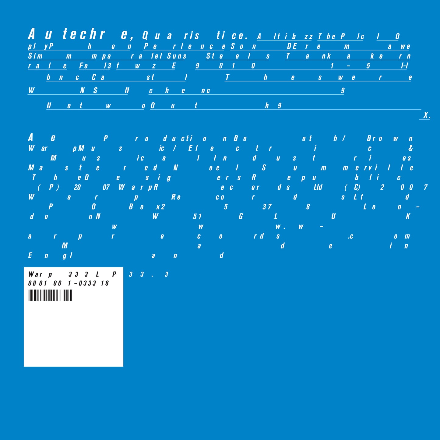 Autechre Quaristice