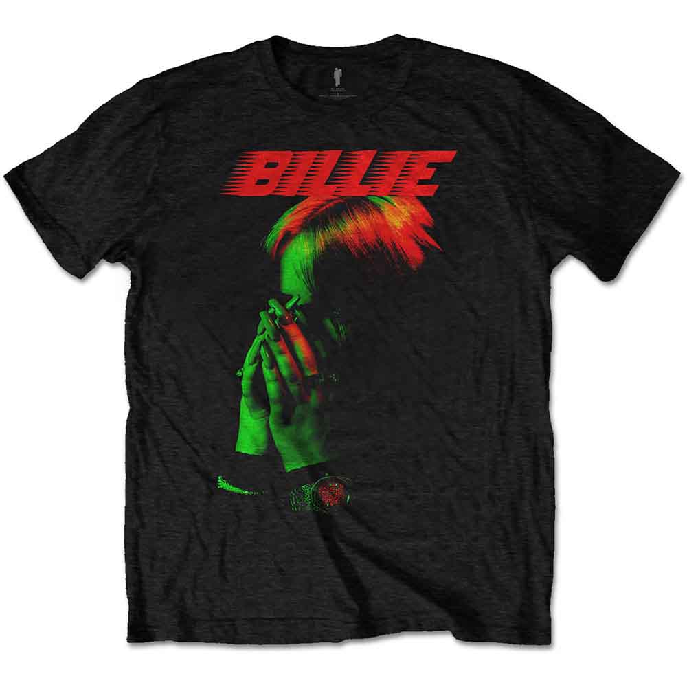 Billie Eilish Hands Face Black