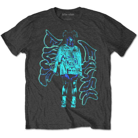Billie Eilish Neon Graffiti Logo Grey