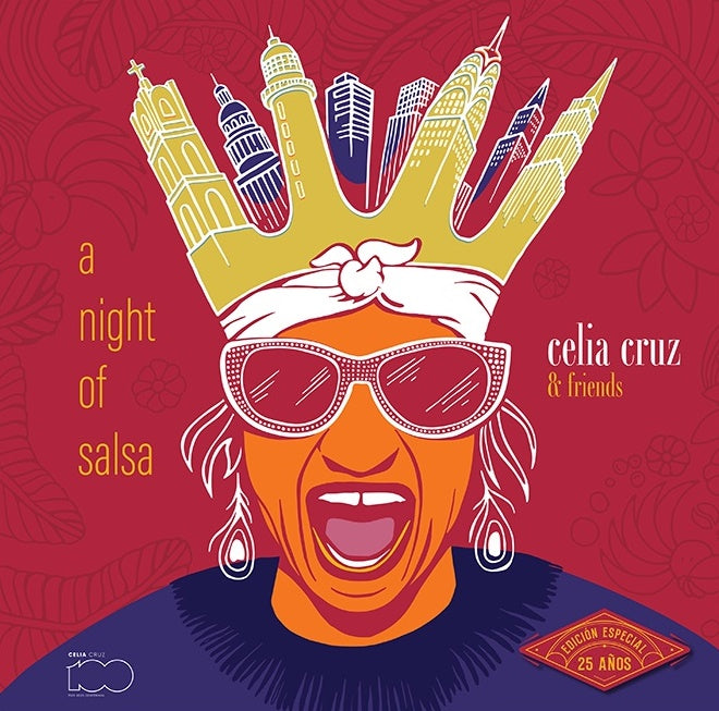 Celia Cruz & Friends A Night of Salsa (25th Anniversary Edition) (180 Gram Magenta Splatter Colored Vinyl) (2 Lp's)