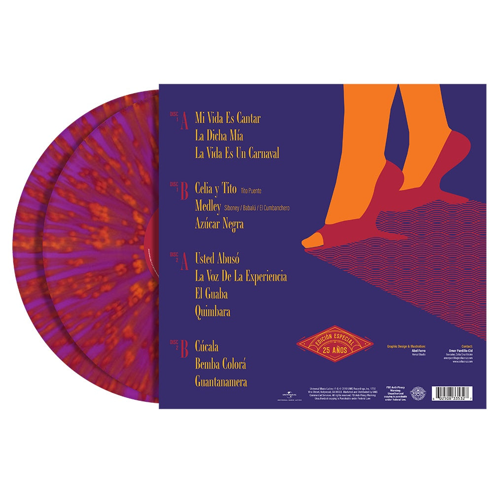 Celia Cruz & Friends A Night of Salsa (25th Anniversary Edition) (180 Gram Magenta Splatter Colored Vinyl) (2 Lp's)