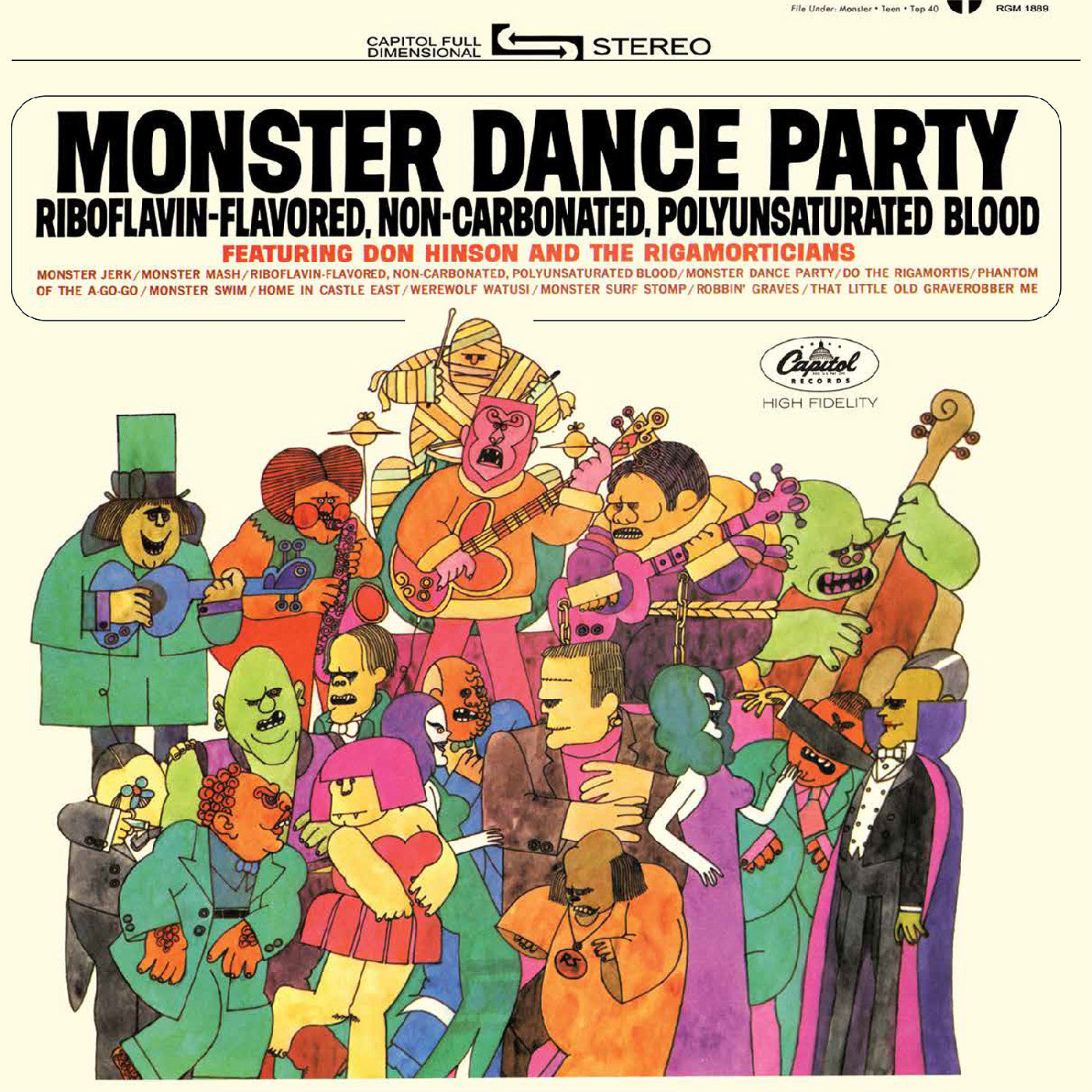 Don And The Rigamorticians Hinson Monster Dance Party (Orange & Black Pumpkin Splatter Vinyl)