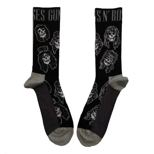 Guns N' Roses Skulls Band Monochrome Black