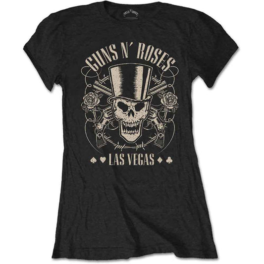Guns N' Roses Top Hat, Skull & Pistols Las Vegas Black