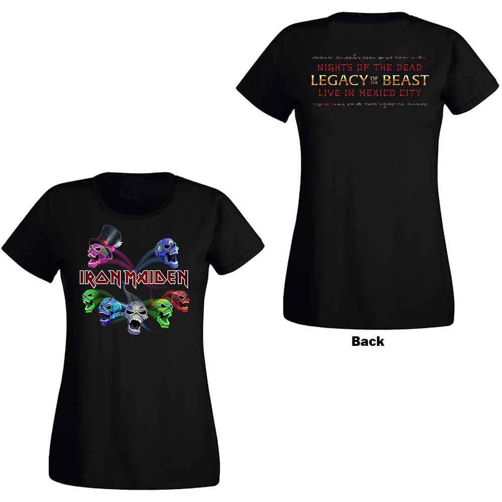 Iron Maiden Legacy of the Beast Live Album Skulls Black