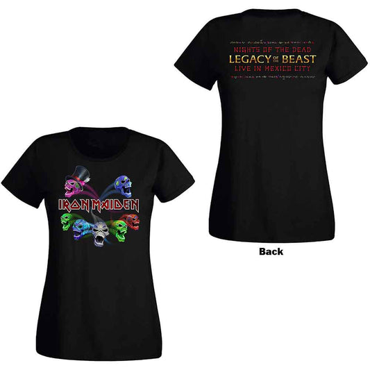 Iron Maiden Legacy of the Beast Live Album Skulls Black