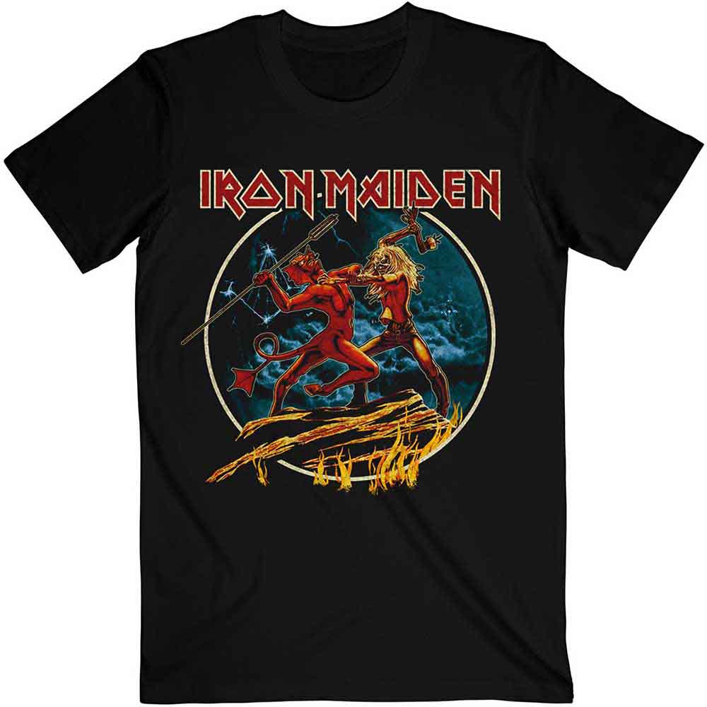 Iron Maiden Number Of The Beast Run To The Hills Circular Black