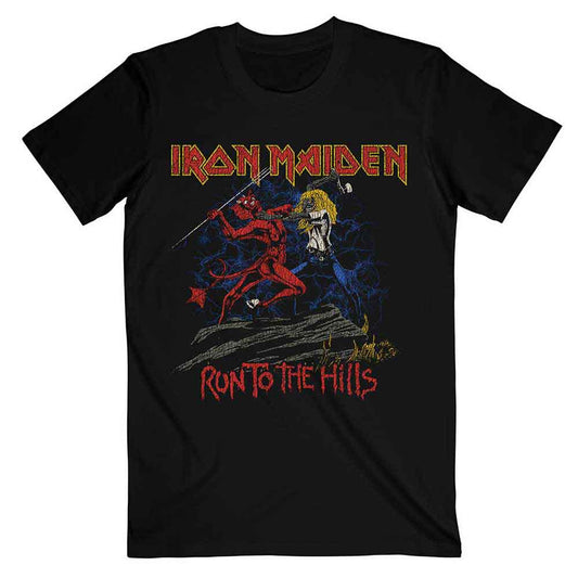 Iron Maiden Number Of The Beast Run To The Hills Distress Black