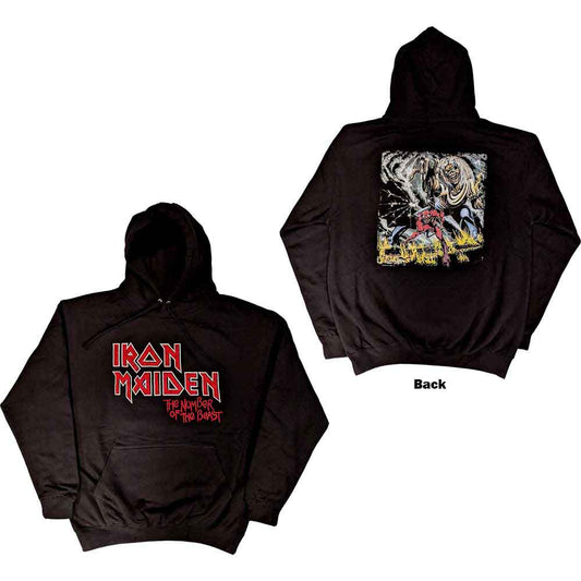 Iron Maiden Number Of The Beast Vintage Logo Faded Edge Album Black
