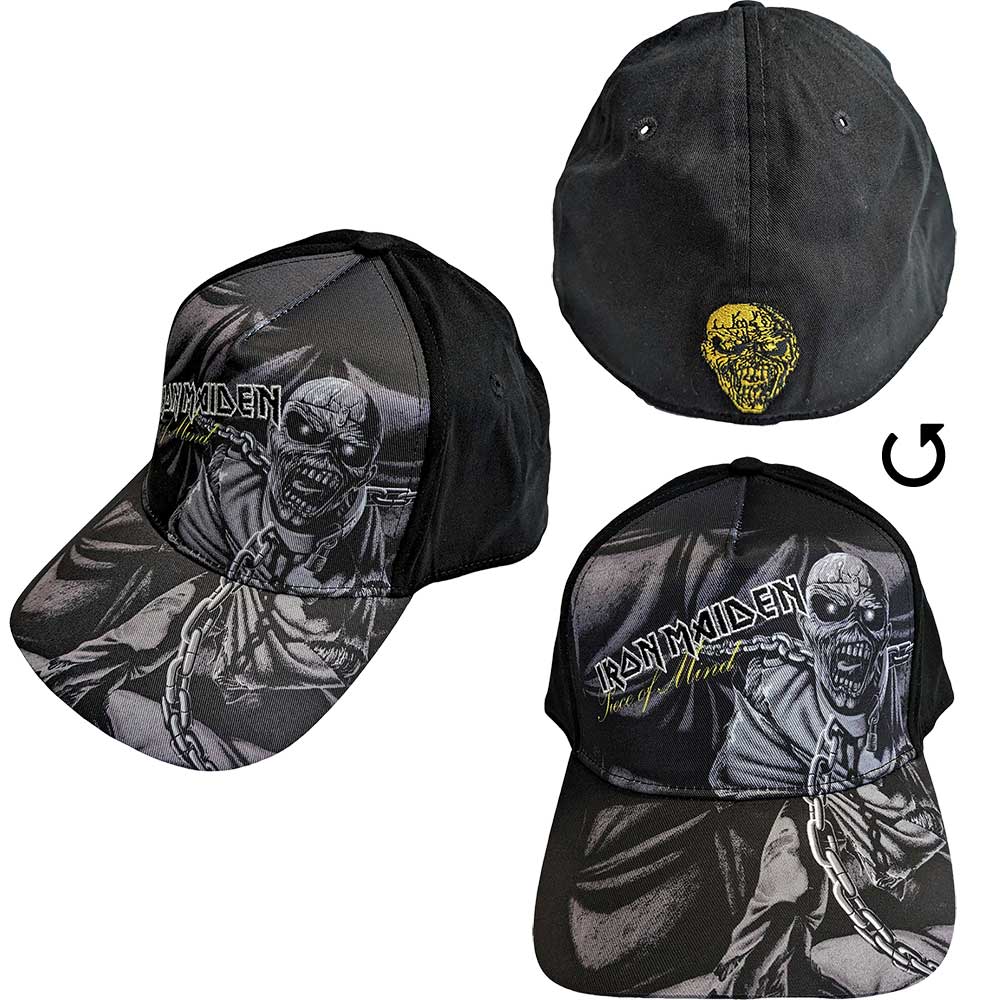 Iron Maiden Piece Of Mind Greyscale Black
