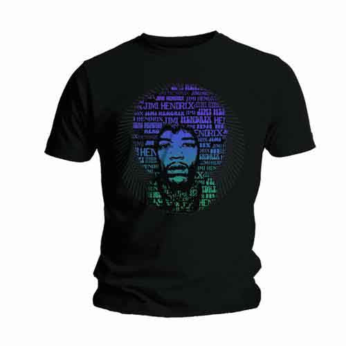 Jimi Hendrix Afro Speech Black