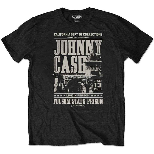 Johnny Cash Prison Poster Black