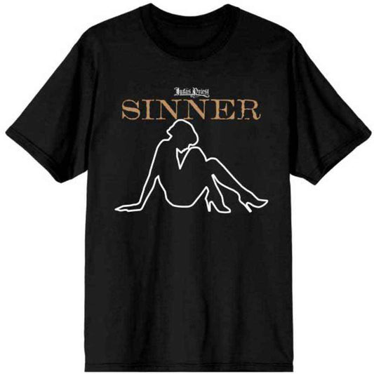 Judas Priest Sin After Sin Sinner Slogan Lady Black