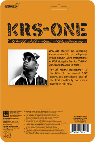 Krs-one Super7 - KRS-One - Reaction Figures Wv1 - KRS-One (By All Means Necessary BDP) (Collectible, Figure, Action Figure)