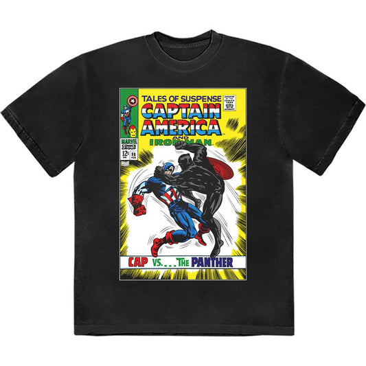 Marvel Comics Cap vs The Panther Comic Cover Black