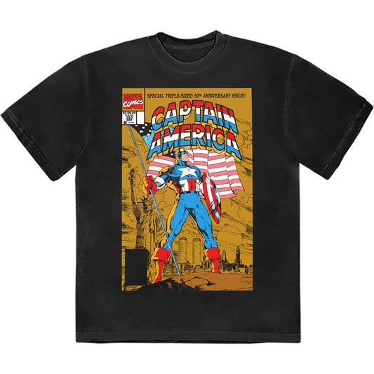 Marvel Comics Captain America 50th Comic Cover Black