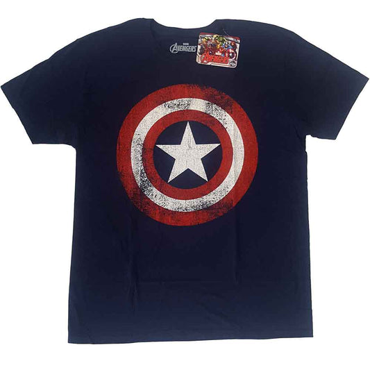 Marvel Comics Captain America Distressed Shield Blue