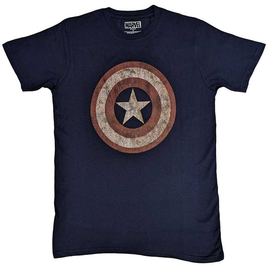 Marvel Comics Captain America Embroidered Shield Blue