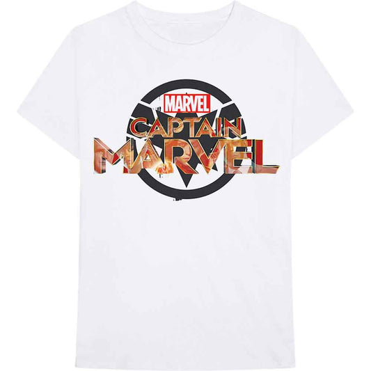 Marvel Comics Captain Marvel New Logo White