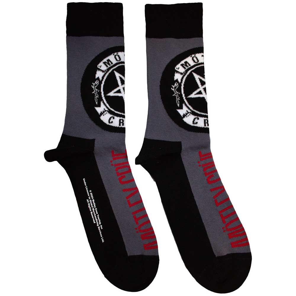 Motley Crue Pentagram Circle Grey