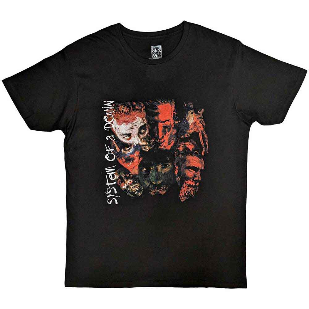 System Of A Down Painted Faces Black