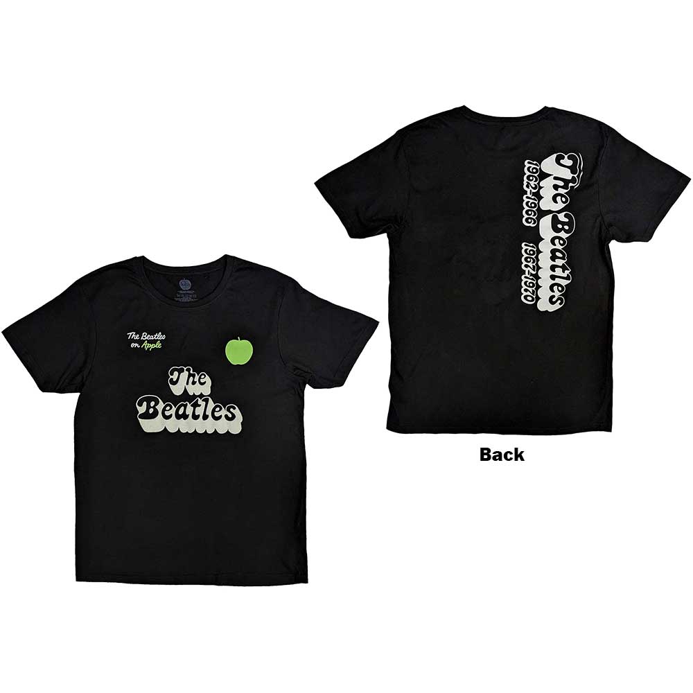 The Beatles 70s Logo & Years Black