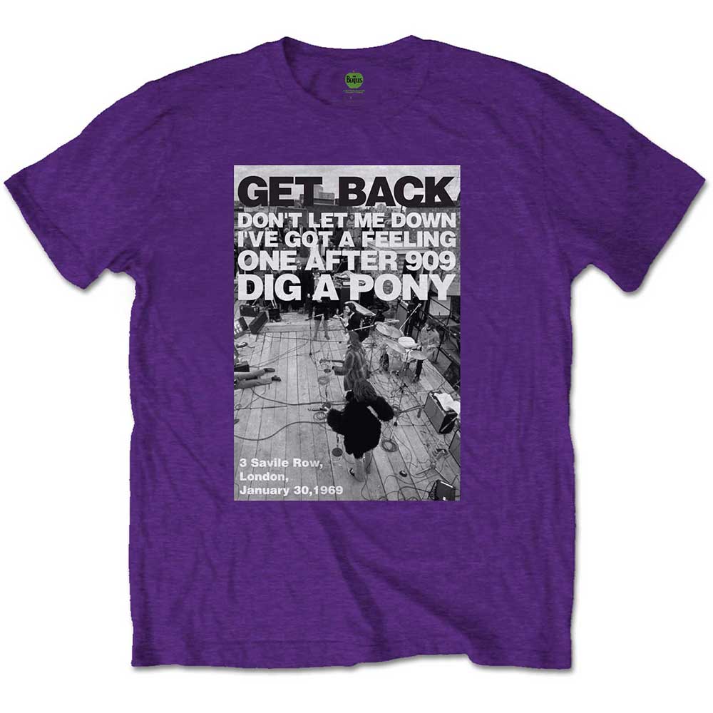 The Beatles Rooftop Shot Purple