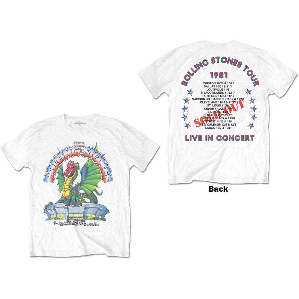 The Rolling Stones 81 Tour Dragon White