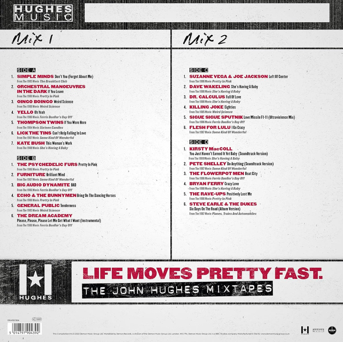 Various Artists Life Moves Pretty Fast: The John Hughes Mixtapes (140 Gram Black Vinyl) [Import] (2 Lp's)