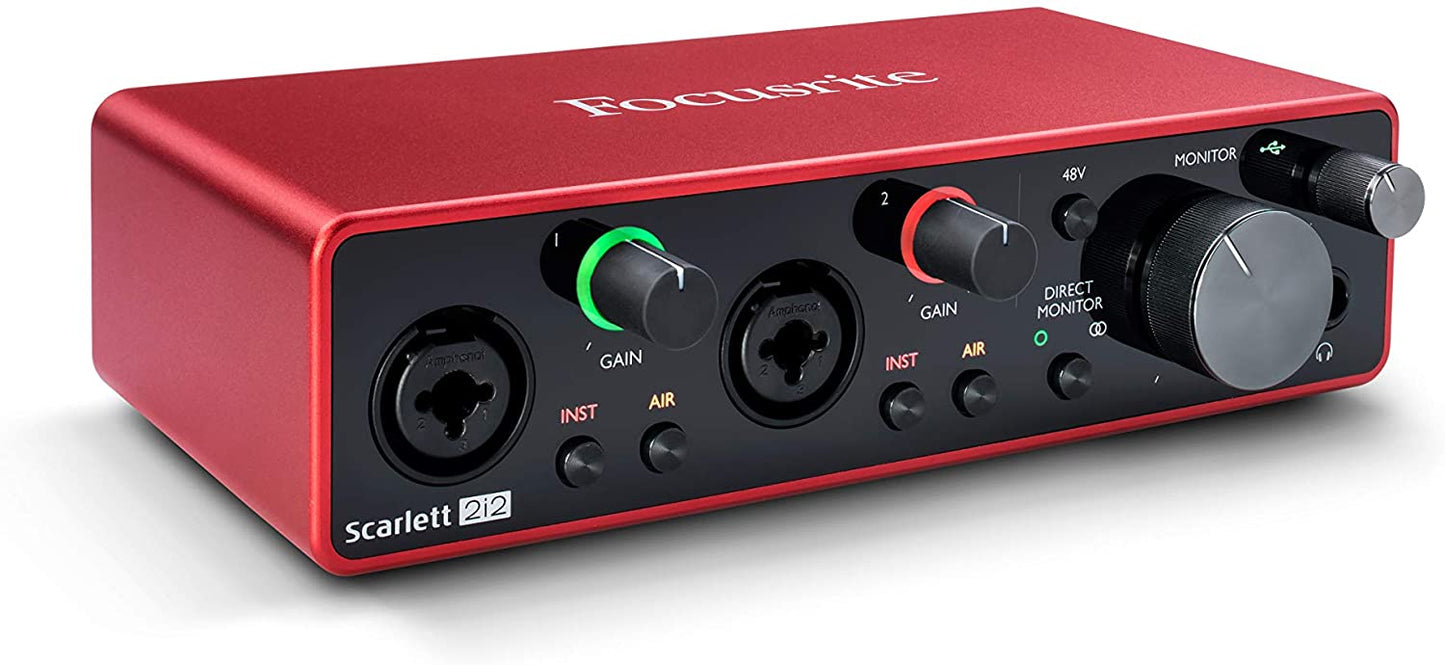 Focusrite Scarlett 2i2 Studio 3rd Generation USB Recording with Pro Tools First