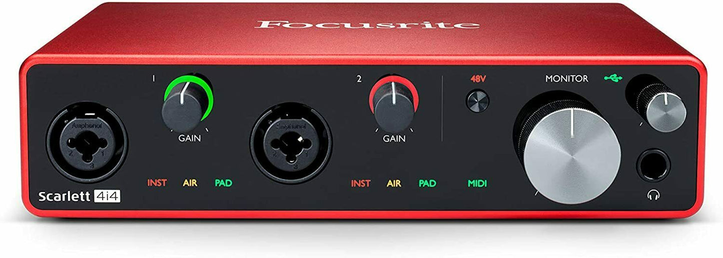 Focusrite Scarlett 4i4 (3rd Gen) USB Audio Interface with Pro Tools