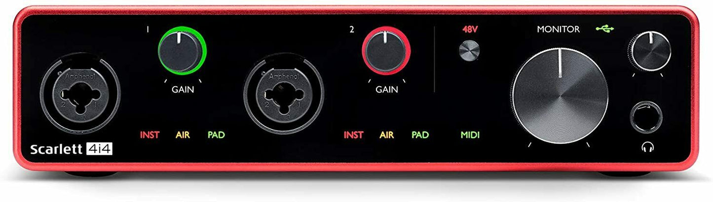 Focusrite Scarlett 4i4 (3rd Gen) USB Audio Interface with Pro Tools