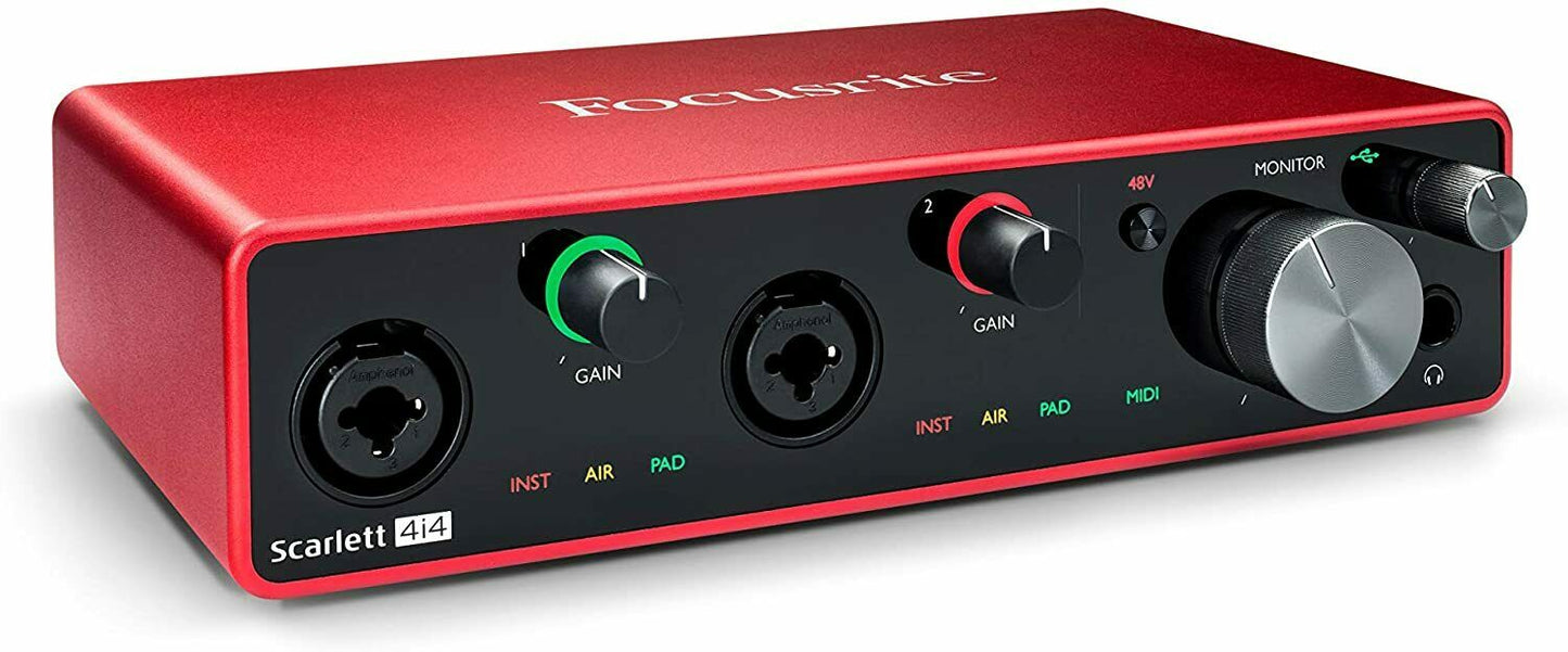 Focusrite Scarlett 4i4 (3rd Gen) USB Audio Interface with Pro Tools